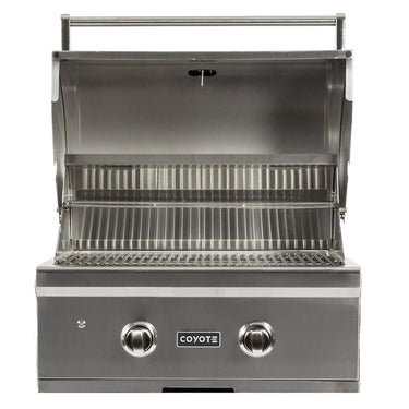 Coyote Ready-To-Assemble 5 Ft Outdoor Kitchen Island With 28-Inch C-Series Propane Gas Grill - Weathered Wood/Brown Terra - RTAC-G5-WB-C1C28LP